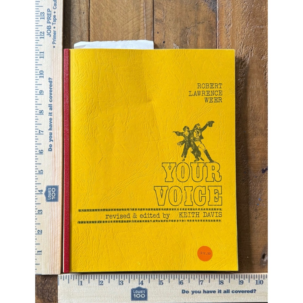 Your Voice Robert Lawrence Weer Keith Davis Vintage Vocal Instruction Book